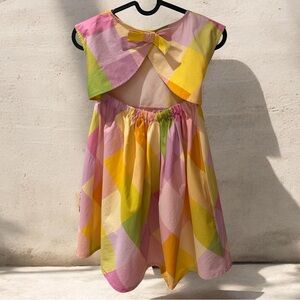 Mayoral Pink and Yellow Geometric Kids Dress